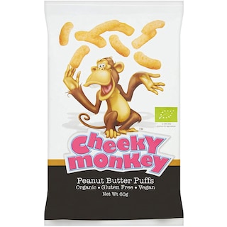 Cheeky Monkey | Pufuleti bio cu unt de arahide 60g