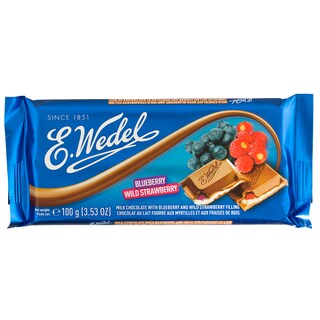 Wedel | Ciocolata cu lapte si umplutura de afine si capsune 100g