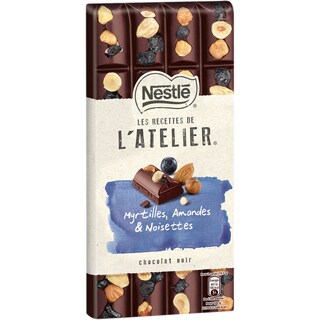 Les Recettes de l'Atelier | Ciocolata cu afine, alune de padure si migdale 170g