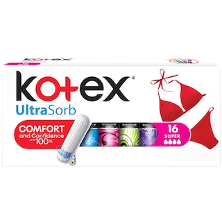 Kotex | Tampoane UltraSorb Super 16 bucati