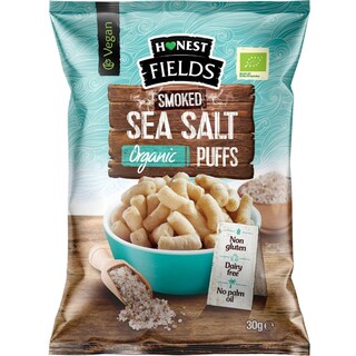 Honest Fields | Pufuleti bio cu sare de mare afumata 30g