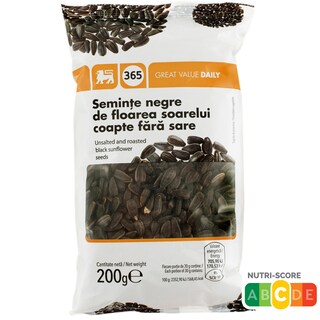 365 | Seminte de floarea soarelui negre si prajite 200g