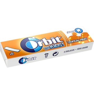 Orbit | Kids | Guma de mestecat Tropical fruit 5 lame 14g