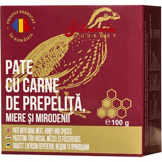 Silvania Gourmet | Pate cu carne de prepelita, miere si mirodenii 100g