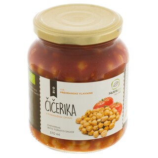 Nutrisslim | Naut in sos tomate bio la borcan 370ml