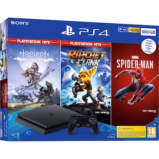 Sony | Consola Playstation 4 Slim 500GB Jet Black cu 3 jocuri