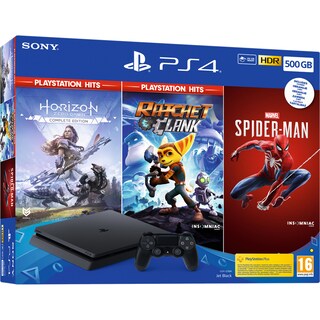 Sony | Consola Playstation 4 Slim 500GB Jet Black cu 3 jocuri