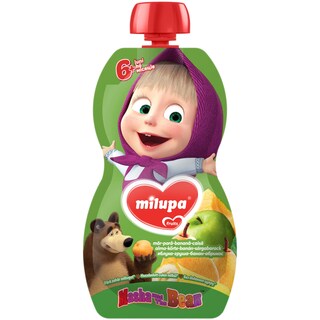 Milupa | Piure de fructe cu vitamina C Masha si Ursul 100g