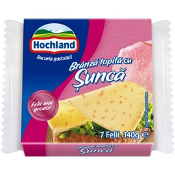 Hochland | Branza topita cu sunca, felii 140g
