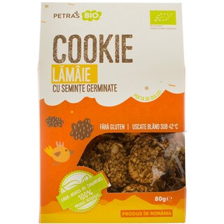Petras Bio | Biscuiti bio cu fructe si susan, fara gluten, raw 100g
