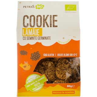 Petras Bio | Biscuiti bio cu fructe si susan, fara gluten, raw 100g