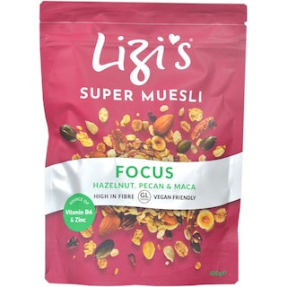 Lizi's | Musli Focus cu alune de padure, nuci pecan si maca 400g