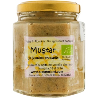 BioFarmland | Mustar bio cu busuioc 200ml
