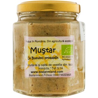 BioFarmland | Mustar bio cu busuioc 200ml