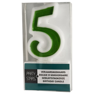 Party Stars | Lumanare aniversara cifra 5
