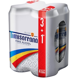 Timisoreana | Bere blonda fara alcool  3+1x0.5L