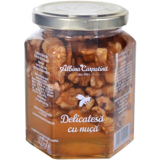 Albina Carpatina | Supliment alimentar Miere de salcam cu nuca 350g