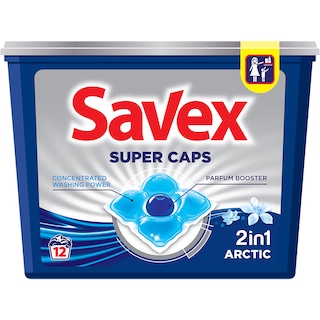 Savex | Detergent 2in1 Arctic, 12 capsule