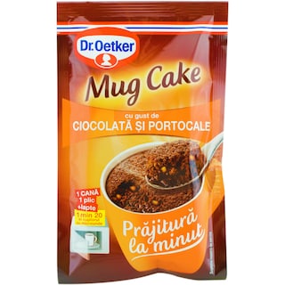 Dr. Oetker | Mug Cake | Mix pentru prajitura la cana cu gust de ciocolata si portocala 61g