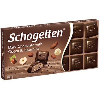 Schogetten | Ciocolata amaruie cu cacao si alune 100g