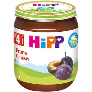 Hipp | Preparat din fructe ecologic cu prune, de la 4 luni 125g