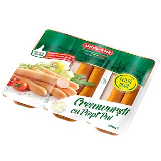 Cris-Tim | Crenvursti cu piept de pui 300g