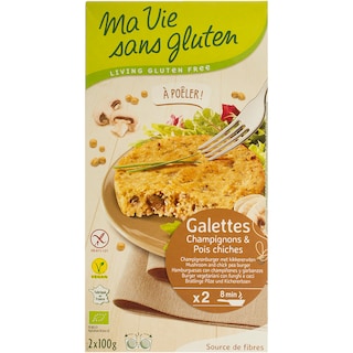 Ma vie sans Gluten | Rondele cu ciuperci si naut bio 2 bucati 2x100g