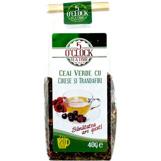 5 O'Clock | Ceai verde cu cirese si trandafiri 40g