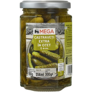 MEGA | Castraveti in otet 2-6cm 300g