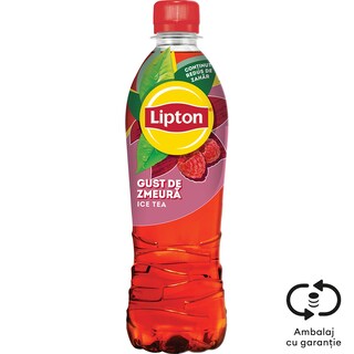 Bautura racoritoare cu ceai negru si suc de zmeura 0.5L