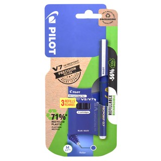 Pilot | Roller albastru 0.7mm + 3 rezerve