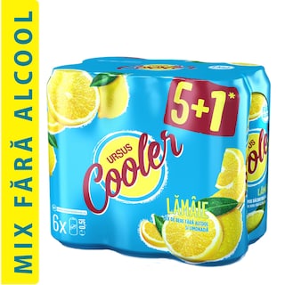Ursus Cooler | Mix de bere fara alcool si limonada 5+1x0.5L