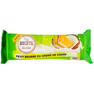 RoStar | Biscuitul delicios | Biscuiti cu crema de cocos 180g