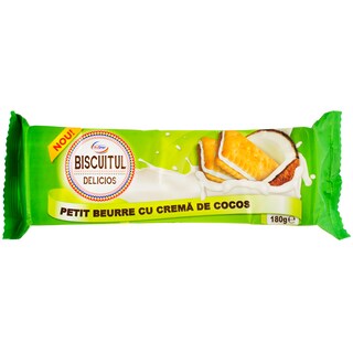 RoStar | Biscuitul delicios | Biscuiti cu crema de cocos 180g