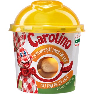 Caroli | Carolino | Crenvursti mini de pui, cu lapte si unt 150g