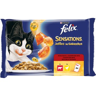 Felix | Hrana umeda pentru pisici, cu vita si pui 4x100g