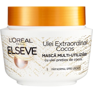L'Oreal Paris | Elseve | Masca pentru par cu ulei extraordinar de cocos 300ml