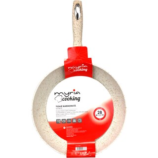 Myria | Tigaie marmorata crem MY4410, 28 cm