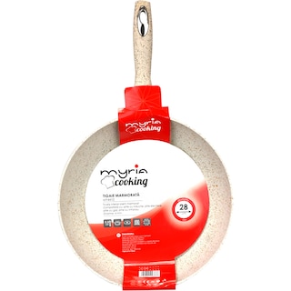 Myria | Tigaie marmorata crem MY4410, 28 cm