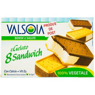 Valsoia | Inghetata din soia cu calciu si vitamina D 8 sandwichuri 8x40g