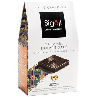 Sigoji | Ciocolata cu lapte si caramel sarat  100g
