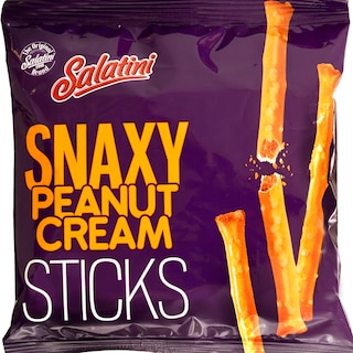 Salatini | Snaxy | Sticks-uri cu crema de arahide 80g