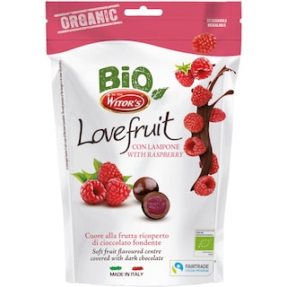 Witor's | Lovefruit | Ciocolata bio cu zmeura 95g