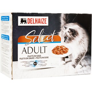 Delhaize | Hrana umeda pentru pisici adulte fileuri de peste in sos 12x85g