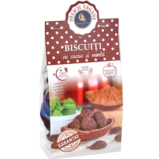 Delicii Vegane | Ambrozia | Biscuiti vegani cu cacao si menta 125g