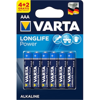 Varta | Baterii alcaline AAA 4+2 bucati