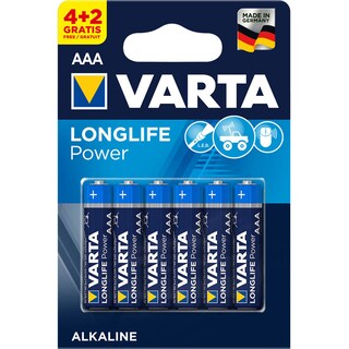 Varta | Baterii alcaline AAA 4+2 bucati