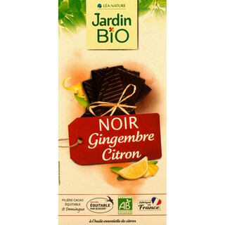 Jardin Bio' | Ciocolata bio cu ghimbir si lamaie 100g