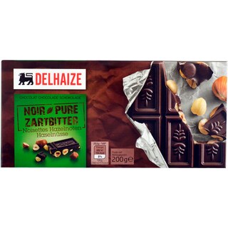 Delhaize | Ciocolata neagra cu alune 200g