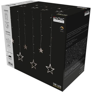 Entac | Instalatie tip perdea 138 LED 12 stelute 2x1m IP44